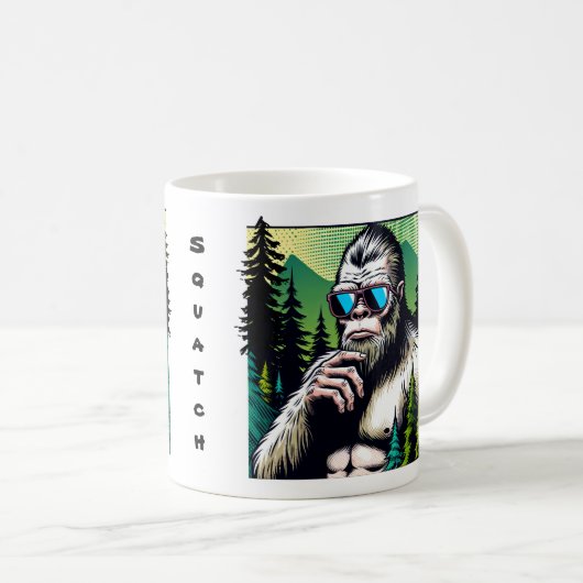 Neugieriger Platz mit Sonnenbrille Kaffeetasse (VorderseiteRechts)