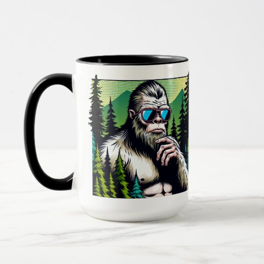 Neugieriger Platz mit Sonnenbrille Tasse (Links)