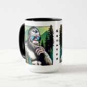Neugieriger Platz mit Sonnenbrille Tasse (Vorderseite Links)