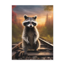 Neugieriger Raccoon