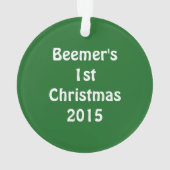 Neugieriger Saint Bernard Ornament (Rückseite)