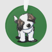 Neugieriger Saint Bernard Ornament (Vorderseite)