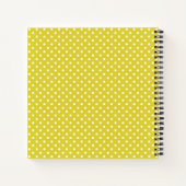 Neugieriger Schwarzkatzengelber Polka-Dot Personal Notizblock (Rückseite)