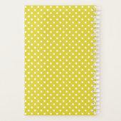 Neugieriger Schwarzkatzengelber Polka-Dot Personal Planer (Rückseite)