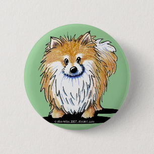 Neugieriger Spitz Button