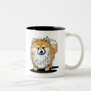 Neugieriger Spitz Zweifarbige Tasse