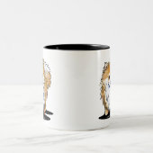 Neugieriger Spitz Zweifarbige Tasse (Mittel)