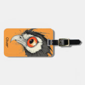 Neugieriger Vogel Gepäckanhänger (Vorderseite horizontal)