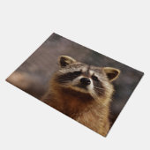 Neugieriger Waschbär Fußmatte (Schrägansicht)