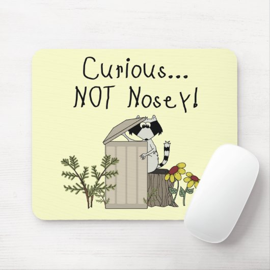 Neugieriger Waschbär Mousepad (Mit Mouse)