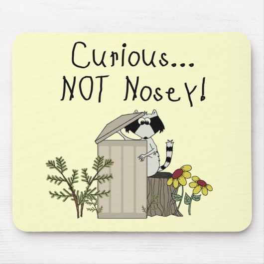Neugieriger Waschbär Mousepad (Vorne)