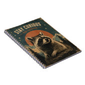 Neugieriger Waschbär Vintage Notizblock (Rechte Seite)
