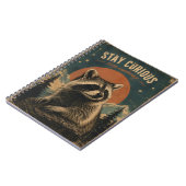 Neugieriger Waschbär Vintage Notizblock (Linke Seite)