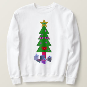 Neugieriger Weihnachtsbaum Ugly Sweater Sweatshirt