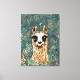 Neugieriges Baby Llama Funny Canvas Print - Malere Leinwanddruck