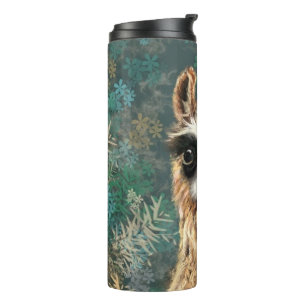 Neugieriges Baby Llama - Niedlich Thermosbecher
