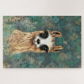 Neugieriges Baby Llama Puzzle Funny (Horizontal)