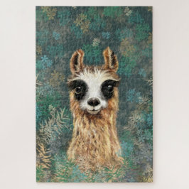 Neugieriges Baby Llama Puzzle Funny