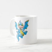 Neugieriges blaues Scorchio Kaffeetasse (Vorderseite Links)