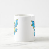 Neugieriges blaues Scorchio Kaffeetasse (Mittel)