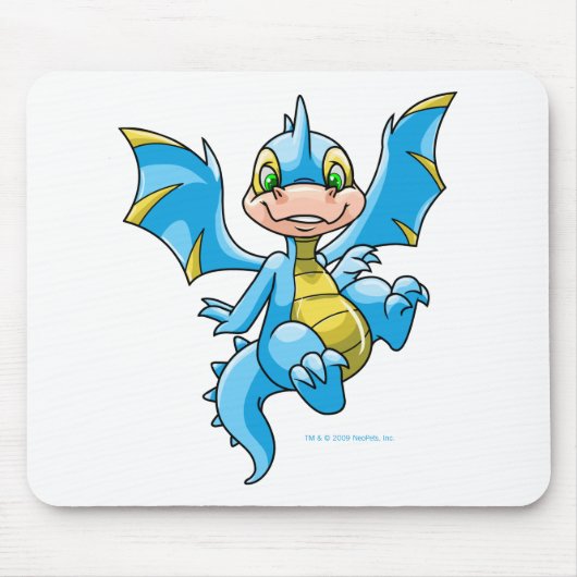 Neugieriges blaues Scorchio Mousepad (Vorne)