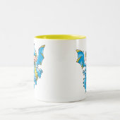 Neugieriges blaues Scorchio Zweifarbige Tasse (Mittel)