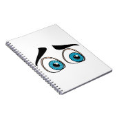 Neugieriges Blue Eyes Notebook Notizblock (Rechte Seite)