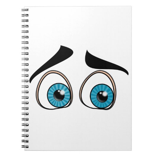 Neugieriges Blue Eyes Notebook Notizblock (Vorderseite)