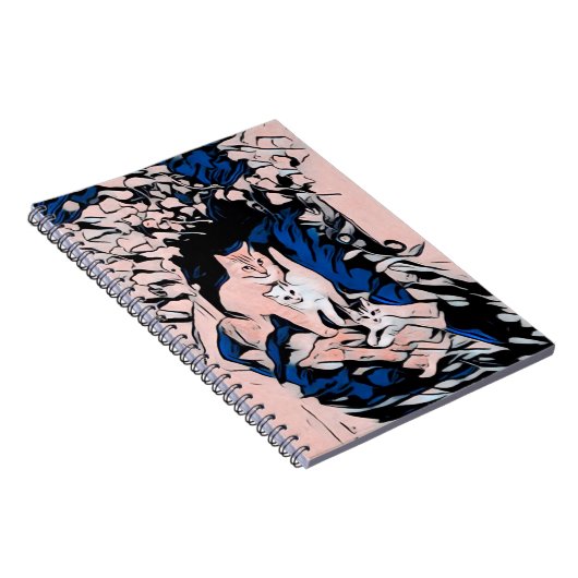 Neugieriges Cats-Notebook Notizblock (Rechte Seite)