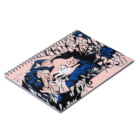 Neugieriges Cats-Notebook Notizblock (Linke Seite)