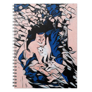 Neugieriges Cats-Notebook Notizblock