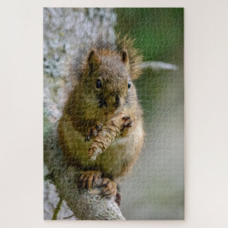 Neugieriges Eichhörnchen – Nahaufnahme der Natur Puzzle