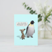 Neugieriges Giraffe Baby Postkarte (Stehend Vorderseite)