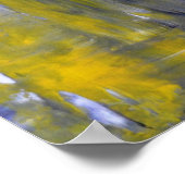 'Neugieriges' graues und gelbes Abstrakt Art Poste Poster (Ecke)