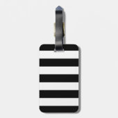 Neugieriges Häschen | Stripes | Monogramm Gepäckanhänger (Rückseite vertikal)