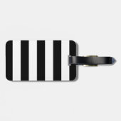 Neugieriges Häschen | Stripes | Monogramm Gepäckanhänger (Rückseite horizontal)