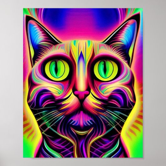 neugieriges Katzenposter Poster (Vorne)