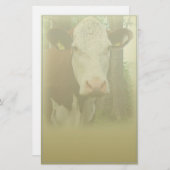 Neugieriges Kuh-Briefpapier Briefpapier (Vorne/Hinten)