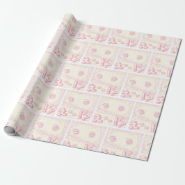 Neugieriges Manga Girl Pattern Geschenkpapier