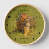 Neugieriges Niedliches Hungrium Uhr (Vorderseite)