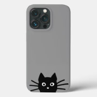 Neugieriges Peeking Black Kitty Cat Cool Cat Lover