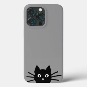 Neugieriges Peeking Black Kitty Cat Cool Cat Lover Case-Mate iPhone Hülle