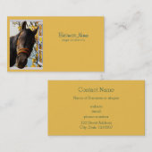 Neugieriges Pferd durch das Küchenfenster schauen Visitenkarte (Vorne/Hinten)