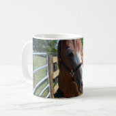 Neugieriges Pferd Kaffeetasse (Vorderseite Links)
