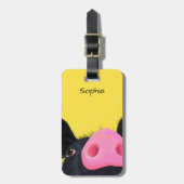 Neugieriges Schwein Gepäckanhänger (Vorderseite vertikal)