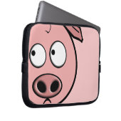 Neugieriges Schwein Laptopschutzhülle (Vorne Rechts)