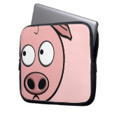 Neugieriges Schwein Laptopschutzhülle (Vorderseite Links)