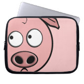 Neugieriges Schwein Laptopschutzhülle (Vorderseite)