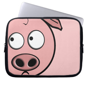 Neugieriges Schwein Laptopschutzhülle