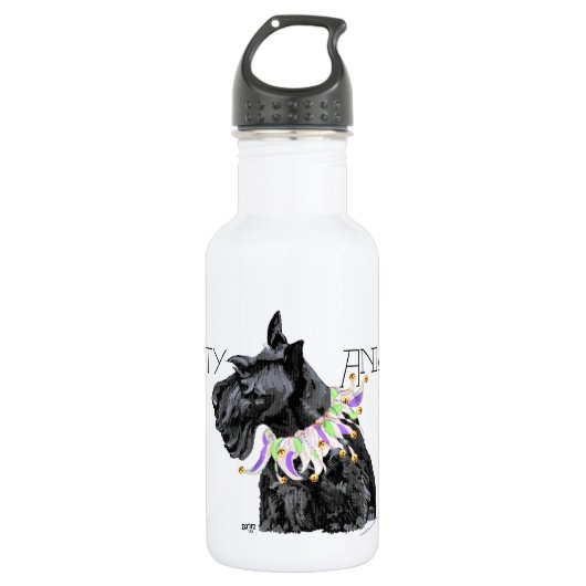 Neugieriges Scottie Party Animal Trinkflasche (Vorderseite)